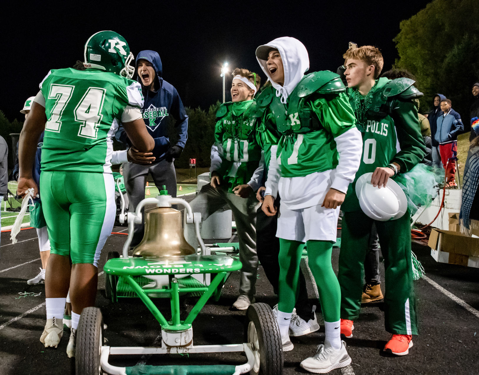 the annual Battle of the Bell high school football game